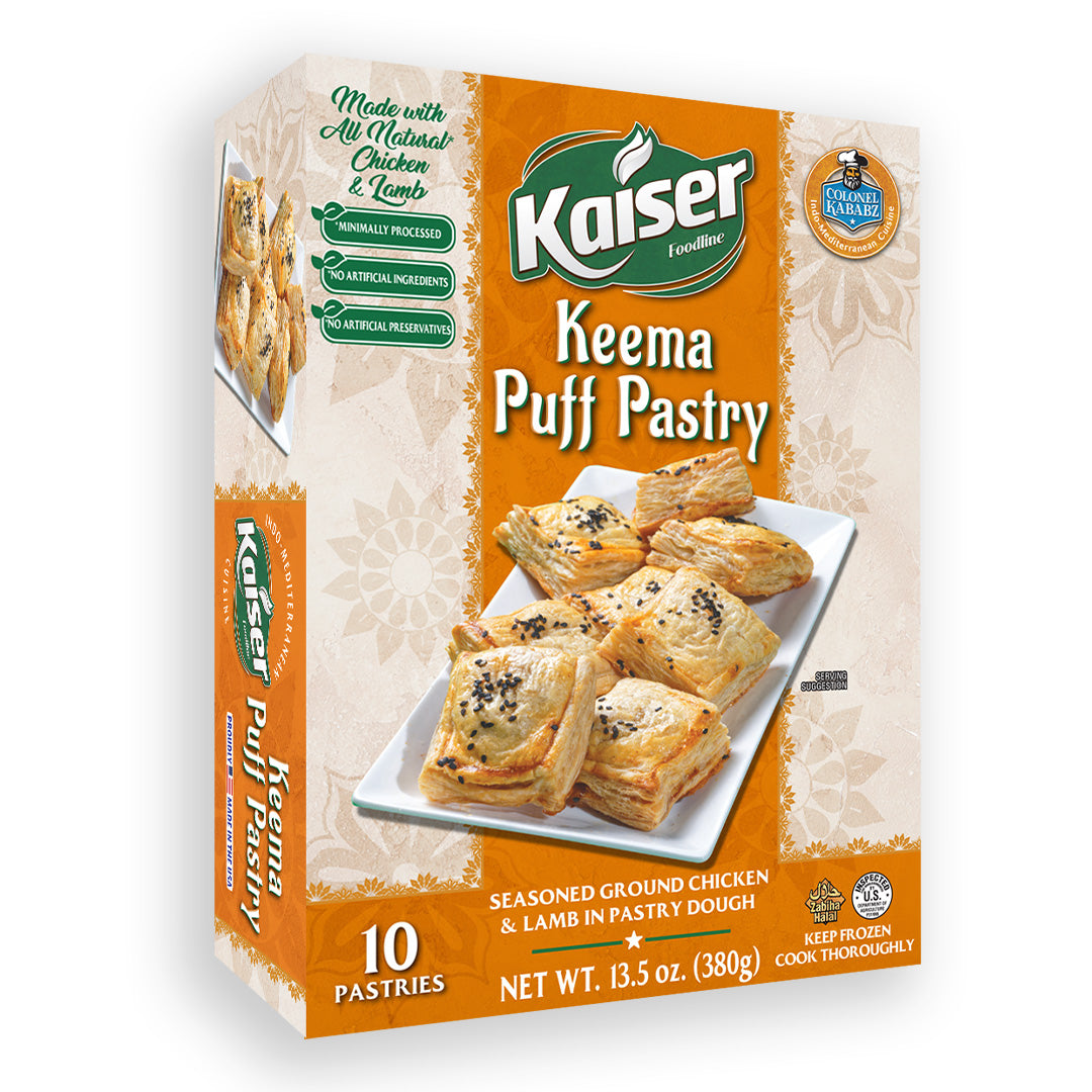 A box of Kaiser Keema Puff Pastry