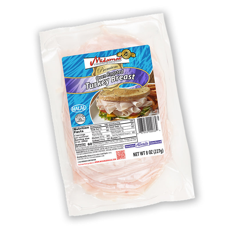 a picture of a package of Midamar Oven Roasted Turkey breast