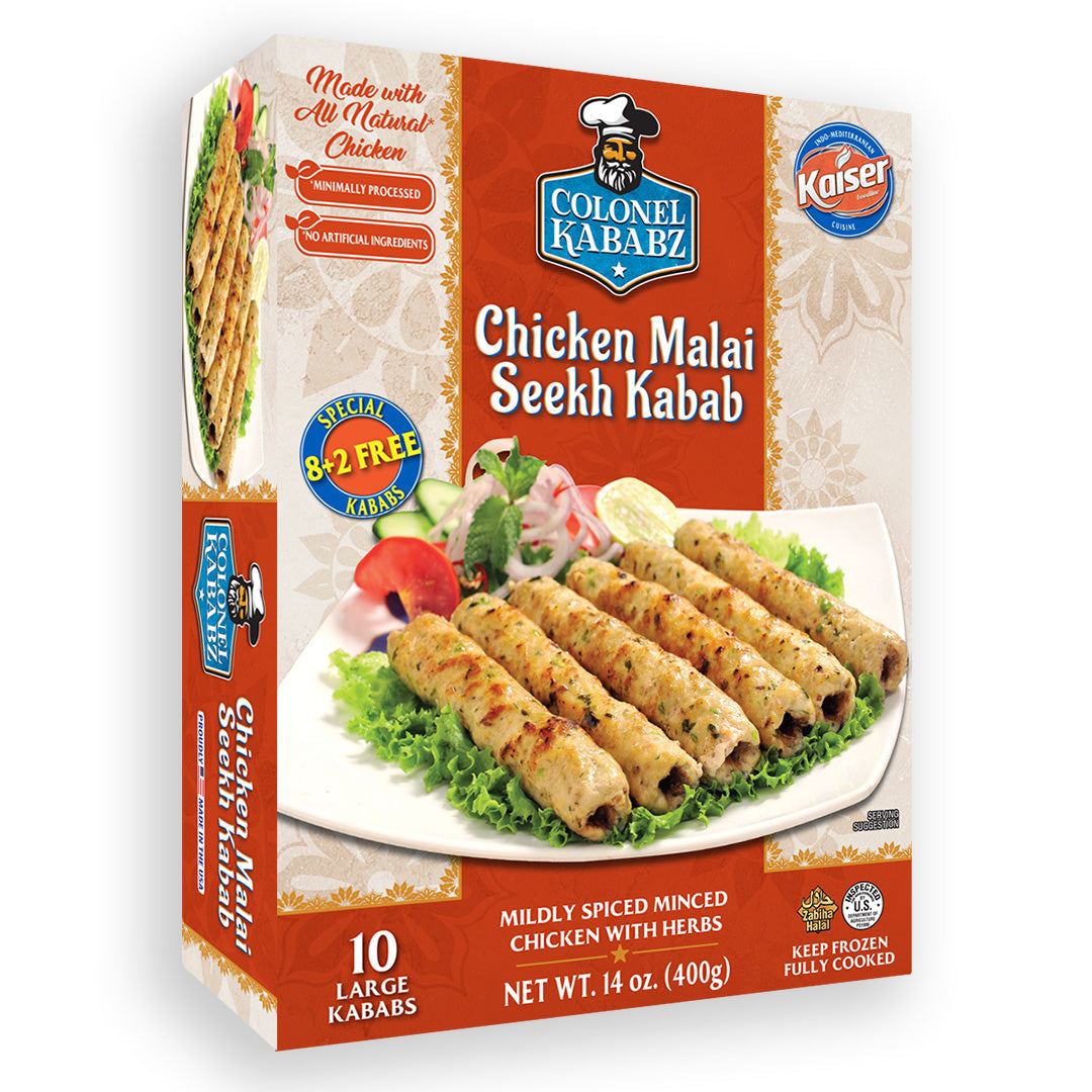 chicken malai seekh kabab product package