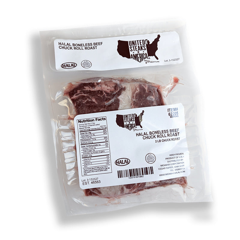 A package of United Steaks chuck roast